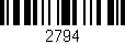 Código de barras (EAN, GTIN, SKU, ISBN): '2794'