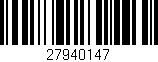 Código de barras (EAN, GTIN, SKU, ISBN): '27940147'