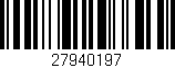 Código de barras (EAN, GTIN, SKU, ISBN): '27940197'