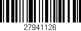Código de barras (EAN, GTIN, SKU, ISBN): '27941126'
