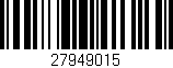 Código de barras (EAN, GTIN, SKU, ISBN): '27949015'