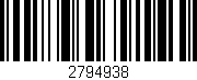 Código de barras (EAN, GTIN, SKU, ISBN): '2794938'