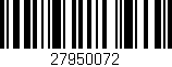 Código de barras (EAN, GTIN, SKU, ISBN): '27950072'
