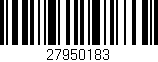Código de barras (EAN, GTIN, SKU, ISBN): '27950183'