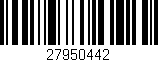 Código de barras (EAN, GTIN, SKU, ISBN): '27950442'