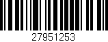 Código de barras (EAN, GTIN, SKU, ISBN): '27951253'