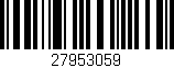 Código de barras (EAN, GTIN, SKU, ISBN): '27953059'