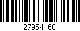 Código de barras (EAN, GTIN, SKU, ISBN): '27954160'