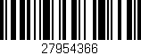 Código de barras (EAN, GTIN, SKU, ISBN): '27954366'