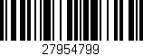 Código de barras (EAN, GTIN, SKU, ISBN): '27954799'