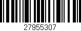Código de barras (EAN, GTIN, SKU, ISBN): '27955307'