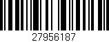 Código de barras (EAN, GTIN, SKU, ISBN): '27956187'