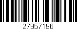 Código de barras (EAN, GTIN, SKU, ISBN): '27957196'