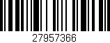Código de barras (EAN, GTIN, SKU, ISBN): '27957366'