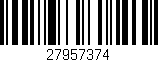 Código de barras (EAN, GTIN, SKU, ISBN): '27957374'