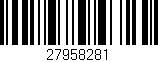 Código de barras (EAN, GTIN, SKU, ISBN): '27958281'