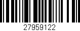 Código de barras (EAN, GTIN, SKU, ISBN): '27959122'