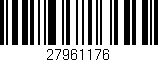 Código de barras (EAN, GTIN, SKU, ISBN): '27961176'