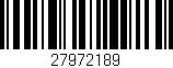Código de barras (EAN, GTIN, SKU, ISBN): '27972189'