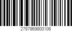 Código de barras (EAN, GTIN, SKU, ISBN): '2797969800106'