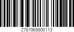 Código de barras (EAN, GTIN, SKU, ISBN): '2797969800113'