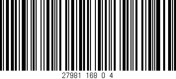 Código de barras (EAN, GTIN, SKU, ISBN): '27981_168_0_4'
