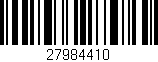 Código de barras (EAN, GTIN, SKU, ISBN): '27984410'