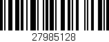 Código de barras (EAN, GTIN, SKU, ISBN): '27985128'
