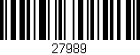 Código de barras (EAN, GTIN, SKU, ISBN): '27989'