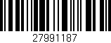 Código de barras (EAN, GTIN, SKU, ISBN): '27991187'