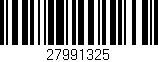 Código de barras (EAN, GTIN, SKU, ISBN): '27991325'