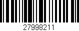 Código de barras (EAN, GTIN, SKU, ISBN): '27998211'