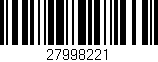 Código de barras (EAN, GTIN, SKU, ISBN): '27998221'