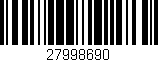 Código de barras (EAN, GTIN, SKU, ISBN): '27998690'