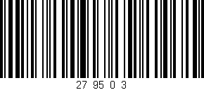 Código de barras (EAN, GTIN, SKU, ISBN): '27_95_0_3'