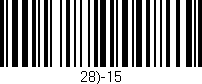 Código de barras (EAN, GTIN, SKU, ISBN): '28)-15'