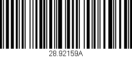 Código de barras (EAN, GTIN, SKU, ISBN): '28.92159A'