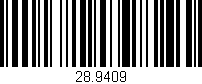 Código de barras (EAN, GTIN, SKU, ISBN): '28.9409'