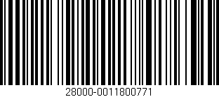 Código de barras (EAN, GTIN, SKU, ISBN): '28000-0011800771'