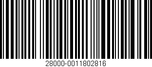 Código de barras (EAN, GTIN, SKU, ISBN): '28000-0011802816'