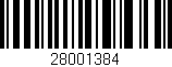 Código de barras (EAN, GTIN, SKU, ISBN): '28001384'