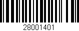 Código de barras (EAN, GTIN, SKU, ISBN): '28001401'