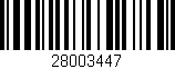 Código de barras (EAN, GTIN, SKU, ISBN): '28003447'