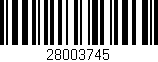 Código de barras (EAN, GTIN, SKU, ISBN): '28003745'
