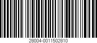 Código de barras (EAN, GTIN, SKU, ISBN): '28004-0011502810'