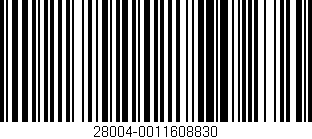 Código de barras (EAN, GTIN, SKU, ISBN): '28004-0011608830'