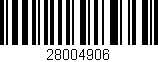 Código de barras (EAN, GTIN, SKU, ISBN): '28004906'
