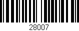 Código de barras (EAN, GTIN, SKU, ISBN): '28007'