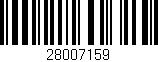 Código de barras (EAN, GTIN, SKU, ISBN): '28007159'