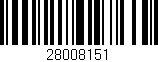 Código de barras (EAN, GTIN, SKU, ISBN): '28008151'